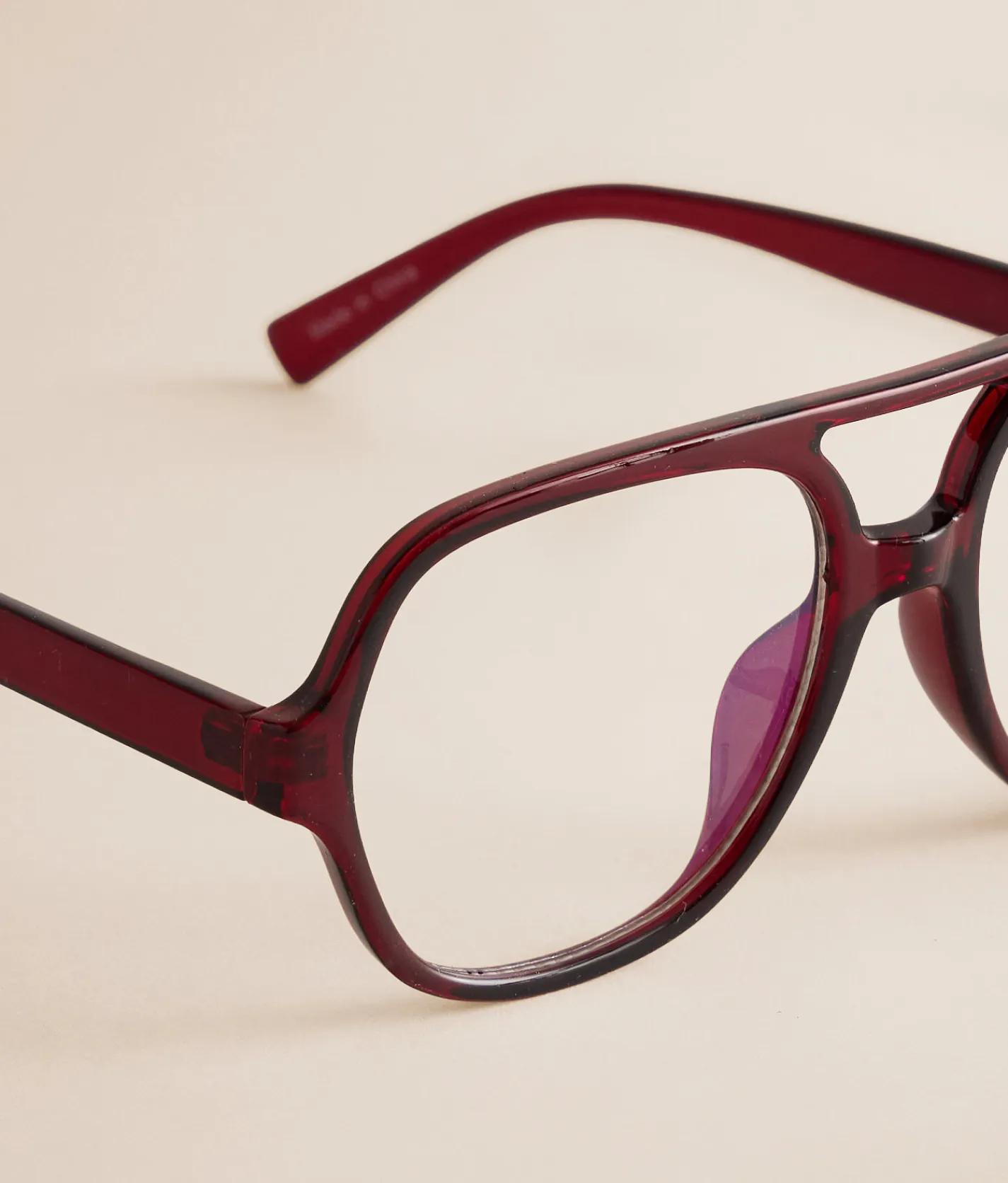BKE Aviator Blue Light Glasses Wine Online
