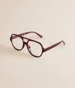 BKE Aviator Blue Light Glasses Wine Online