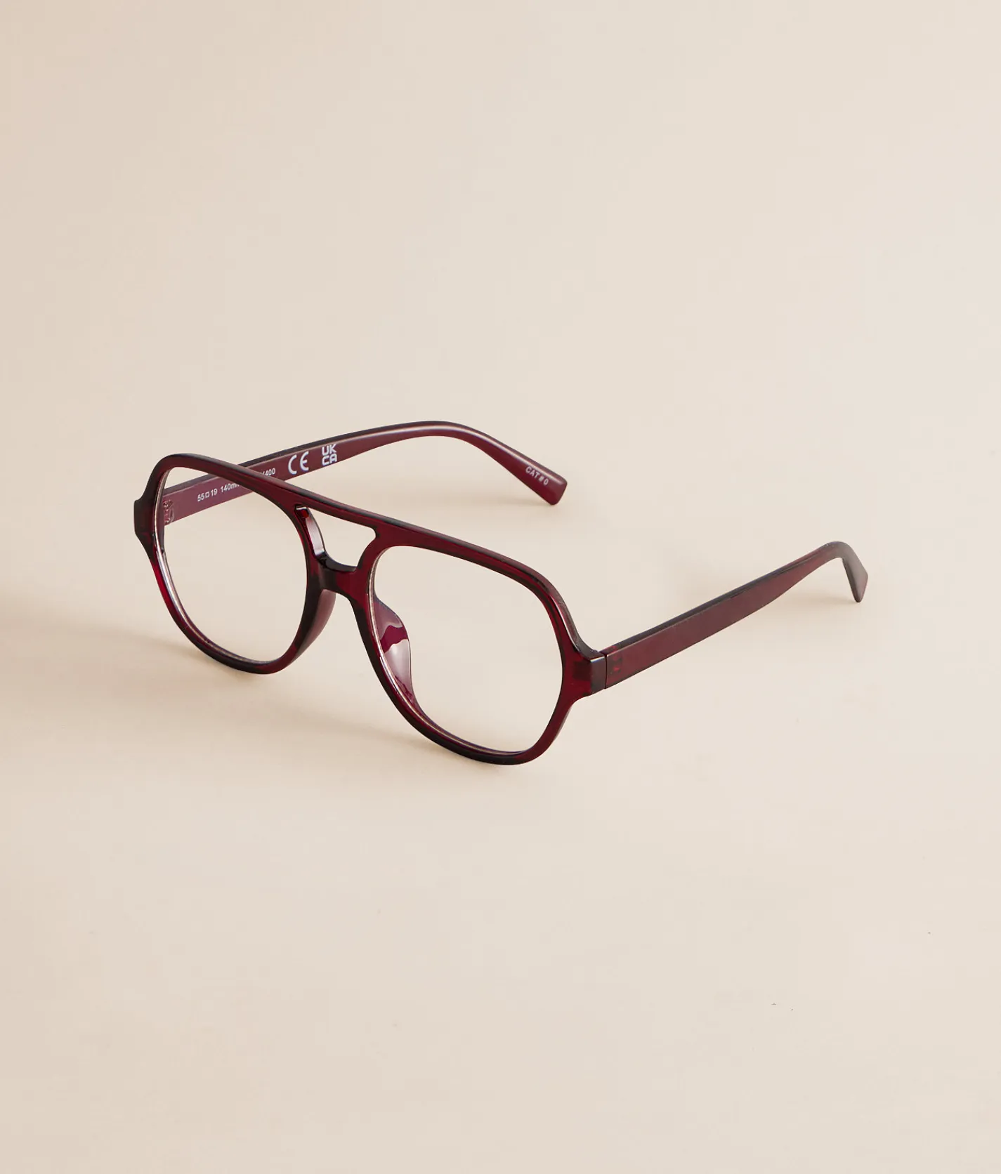 BKE Aviator Blue Light Glasses Wine Online