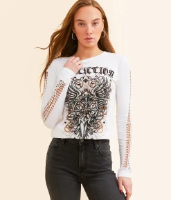 Affliction Awakening Light T-Shirt White New