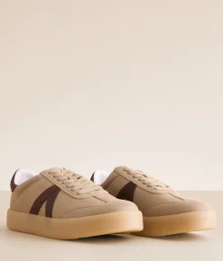 Mia Axel Sneaker Khaki White