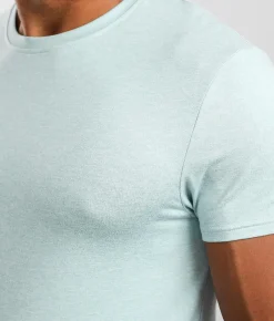 BKE Axton Performance T-Shirt Aqua Heather Discount