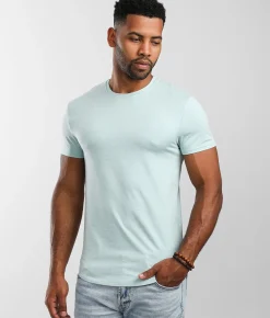 BKE Axton Performance T-Shirt Aqua Heather Discount