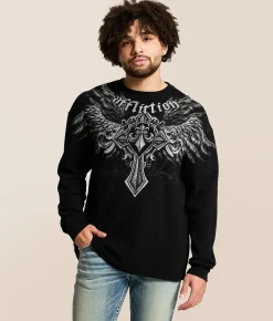 Affliction Ayala Thermal Black Discount