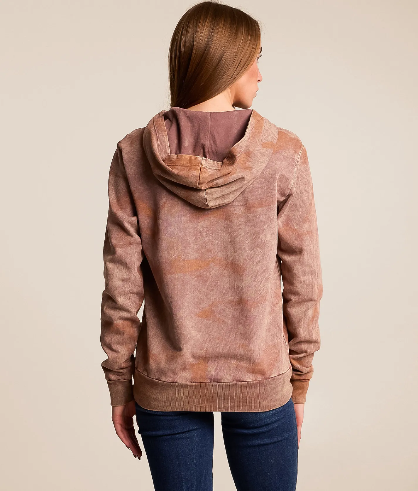 Affliction Ayelsbury Cottage Hooded Sweatshirt Burgundy Lava Tint Wash New