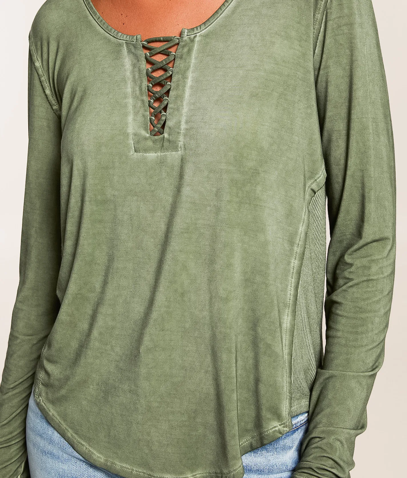 White Crow Ayla Washed Top Clover