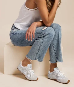 Shoes | Steve Madden Aziel Leather Sneaker White Suede