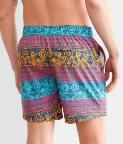 Bottoms|Swimwear | Sullen Azteca Beach Club Swim Trunks Multi