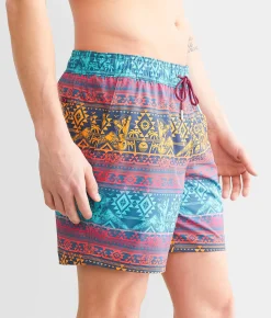 Bottoms|Swimwear | Sullen Azteca Beach Club Swim Trunks Multi