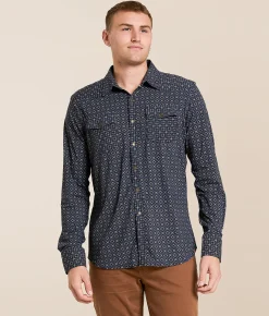 Gentry County Aztec Athletic Stretch Shirt Navy Brown Best