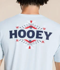 Graphic T-Shirts | Hooey Aztec Burst T-Shirt Light Blue