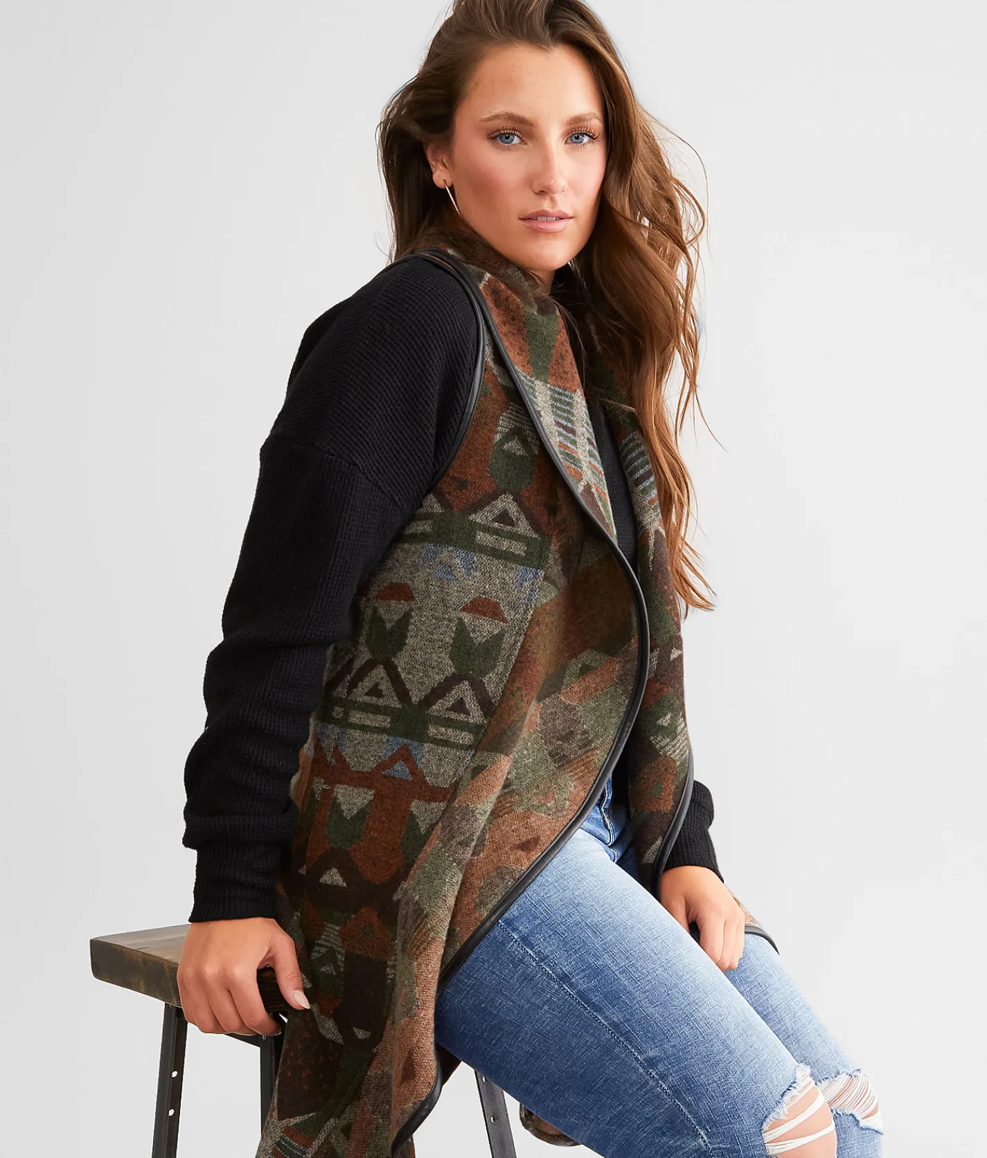 BKE Aztec Flyaway Vest Multi Online