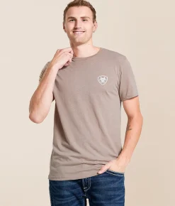 Ariat Aztec Outline T-Shirt Brindle Heather Sale