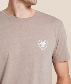 Ariat Aztec Outline T-Shirt Brindle Heather Sale
