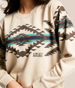 Tops | Ariat Aztec Pullover Oatmeal Heather