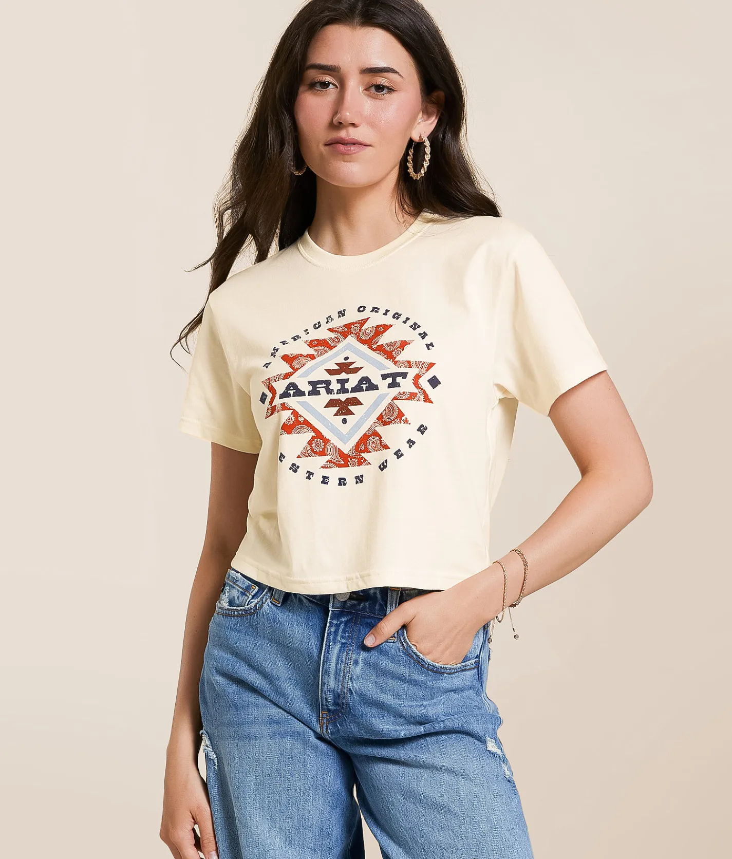 Ariat Aztec T-Shirt Natural Clearance