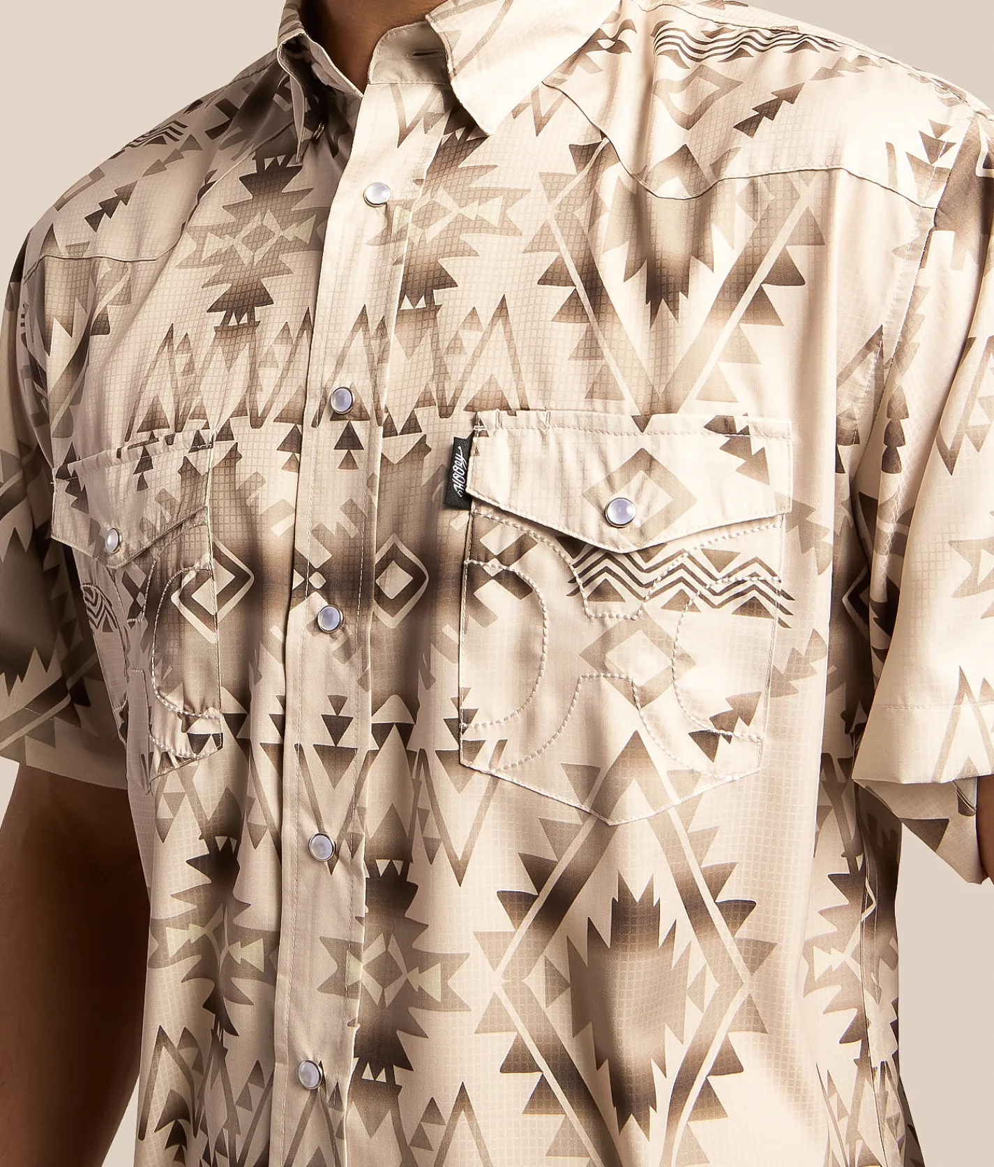 Tops | Hooey Aztec Western Performance Shirt Tan Aztec