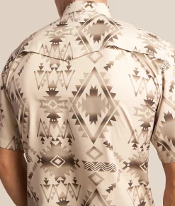 Tops | Hooey Aztec Western Performance Shirt Tan Aztec