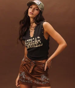 Tops | Sterling & Stitch Backroad Bombshell Tank Top Washed Black