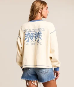 Tops | Billabong Back To It Pullover White Cap