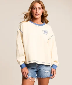 Tops | Billabong Back To It Pullover White Cap