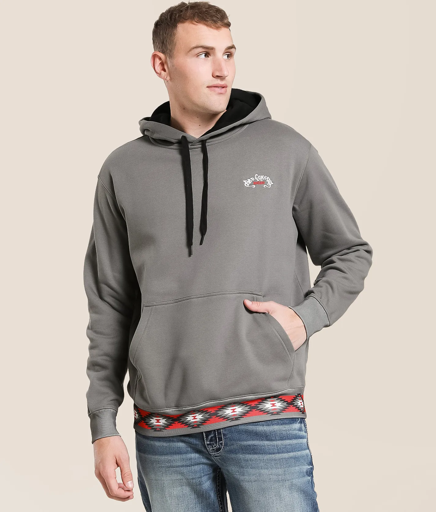 Hooey Bad Company Rodeo Hooded Sweatshirt Dark Grey Clearance