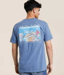 Old Row Bad Day To Be A Beer Big Catch T-Shirt Blue Jean Hot