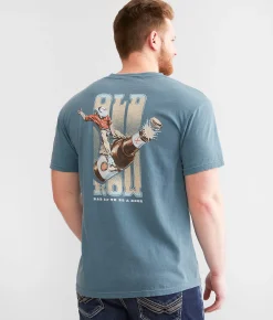 Graphic T-Shirts | Old Row Bad Day To Be A Beer Bronco T-Shirt Ice Blue