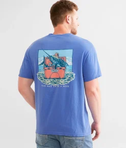 Old Row Bad Day To Be A Beer Marlin T-Shirt Flo Blue Hot