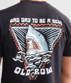 Graphic T-Shirts | Old Row Bad Day To Be A Beer Shark T-Shirt Black