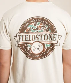 Fieldstone Badge T-Shirt Moonbeam Outlet