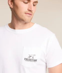 Tops|Graphic T-Shirts | Fieldstone Badge T-Shirt White
