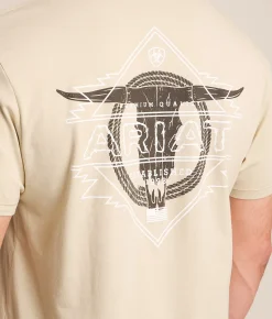 Ariat Badlands Longhorn T-Shirt Natural