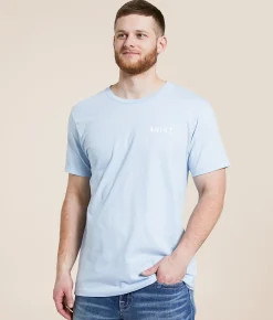 Graphic T-Shirts | Ariat Badlands Patriot Skull T-Shirt Sky Blue