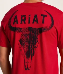 Tops|Graphic T-Shirts | Ariat Badlands Patriot Skull T-Shirt Redline