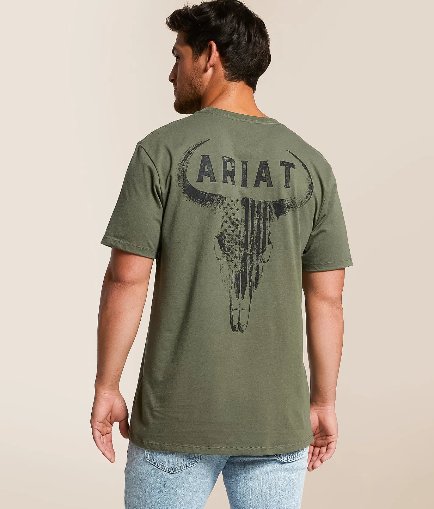 Ariat Badlands Patriot T-Shirt Surplus Green Sale