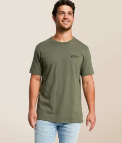 Ariat Badlands Patriot T-Shirt Surplus Green Sale
