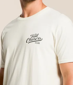Tail Chasers Club Bad Shots T-Shirt Antique White Discount