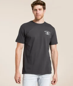 Tops|Graphic T-Shirts | Sullen Bad To The Bone T-Shirt Grey Pinstripe