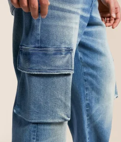 Bottoms|Jeans | Departwest Baggy Cargo Stretch Jean Sunset Peak