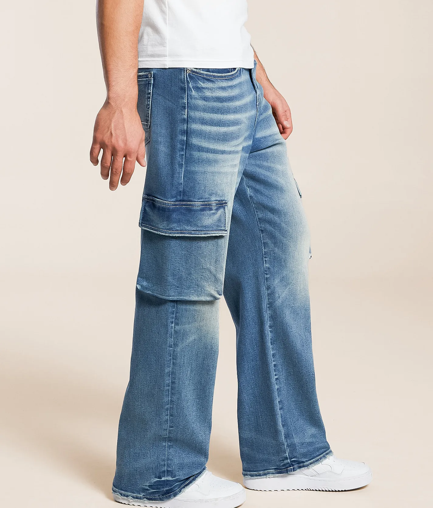 Bottoms|Jeans | Departwest Baggy Cargo Stretch Jean Sunset Peak