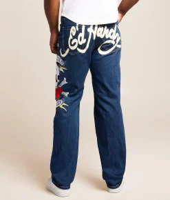 Ed Hardy Baggy Jean Skull Heart Discount