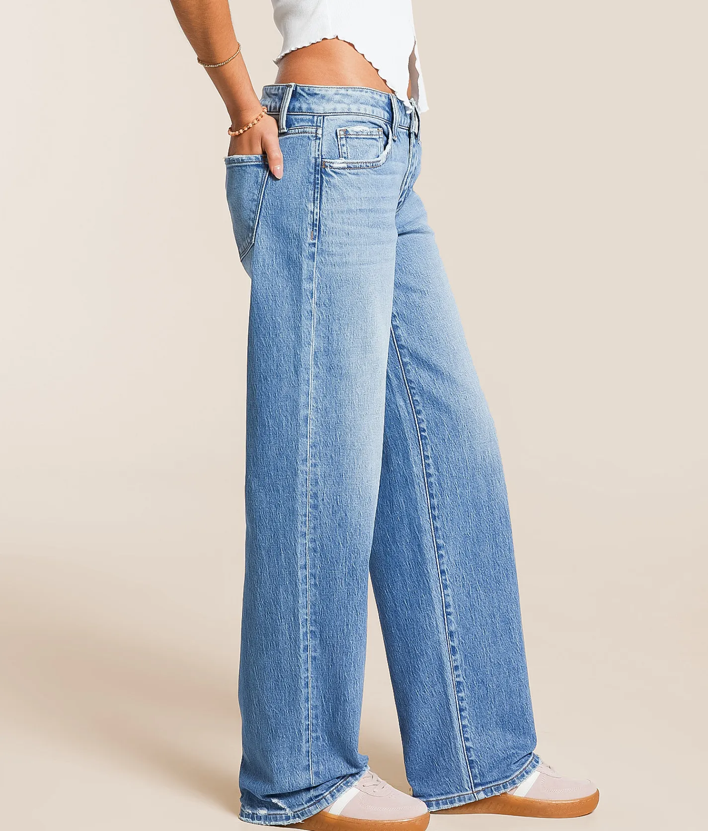 Jeans|Bottoms | Flying Monkey Baggy Low Rise Stretch Jean Vibrant Aura