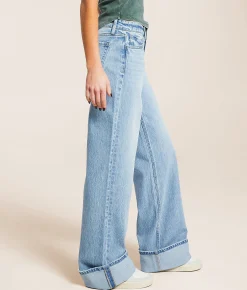 Flying Monkey Baggy Low Rise Wide Leg Stretch Cuffed Jean Elate New
