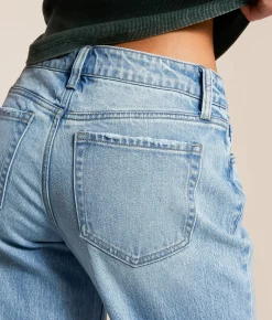 Bottoms | Flying Monkey Baggy Low Rise Wide Leg Stretch Cuffed Jean Elate