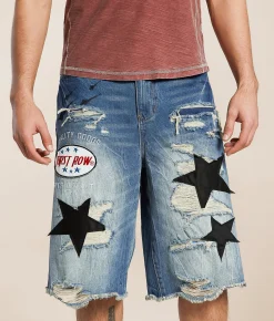 Bottoms|Shorts | First Row Baggy 14" Jort Medium Blue