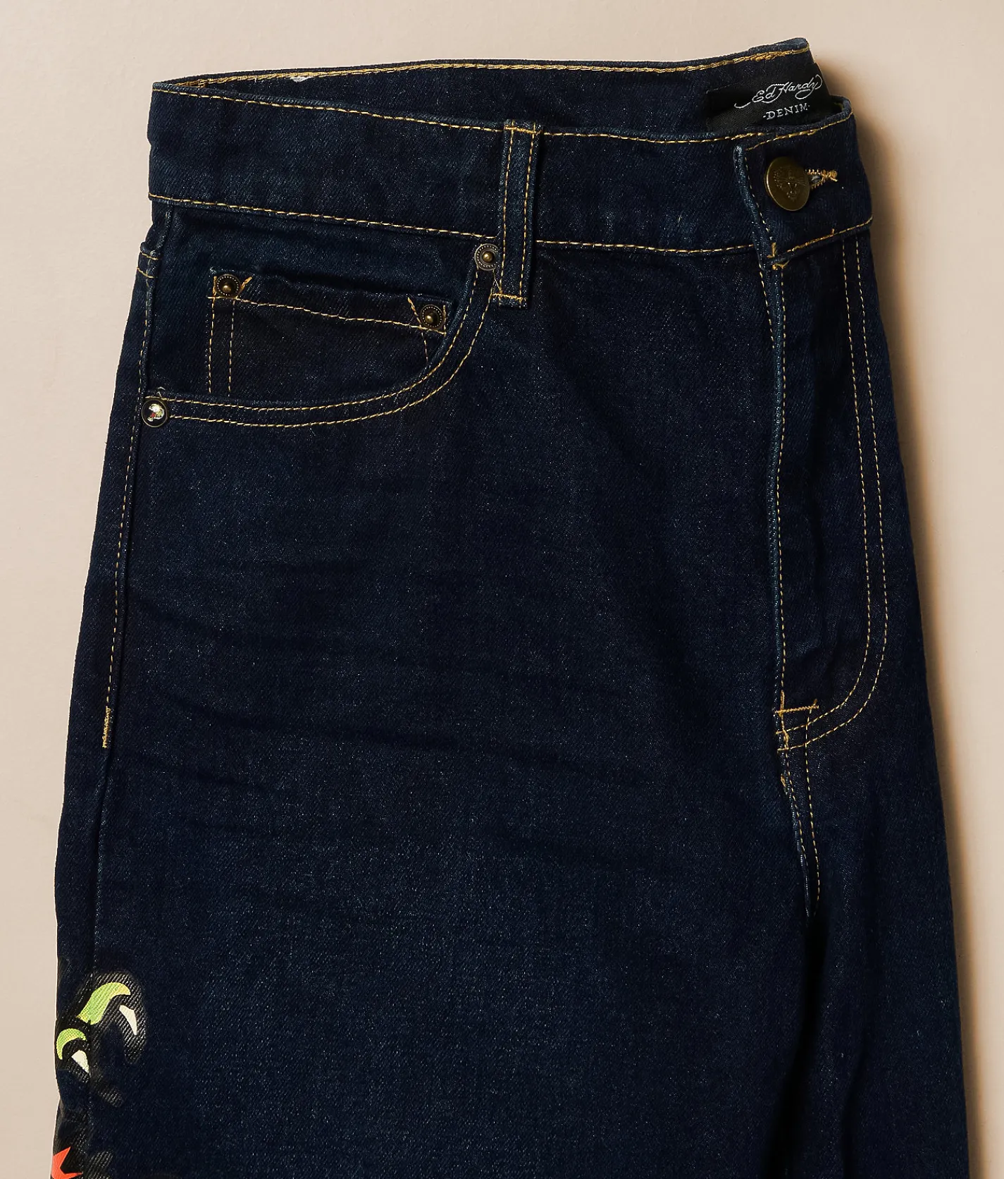 Ed Hardy Baggy Wide Leg Jean Rainbowland Online