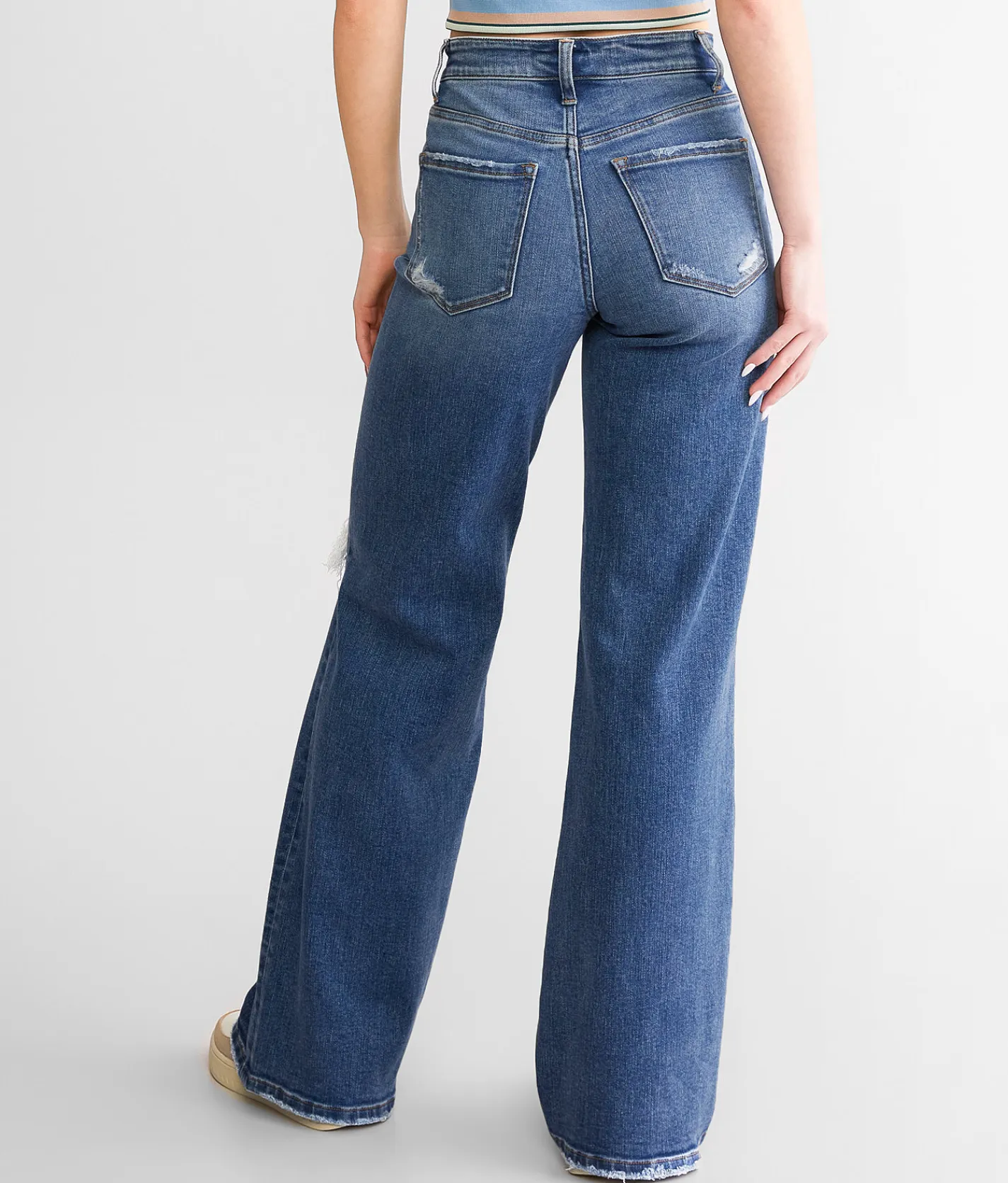 Jeans|Bottoms | Flying Monkey Baggy Wide Leg Jean Light Year