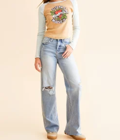 Flying Monkey Baggy Wide Leg Stretch Jean Outer Space Online