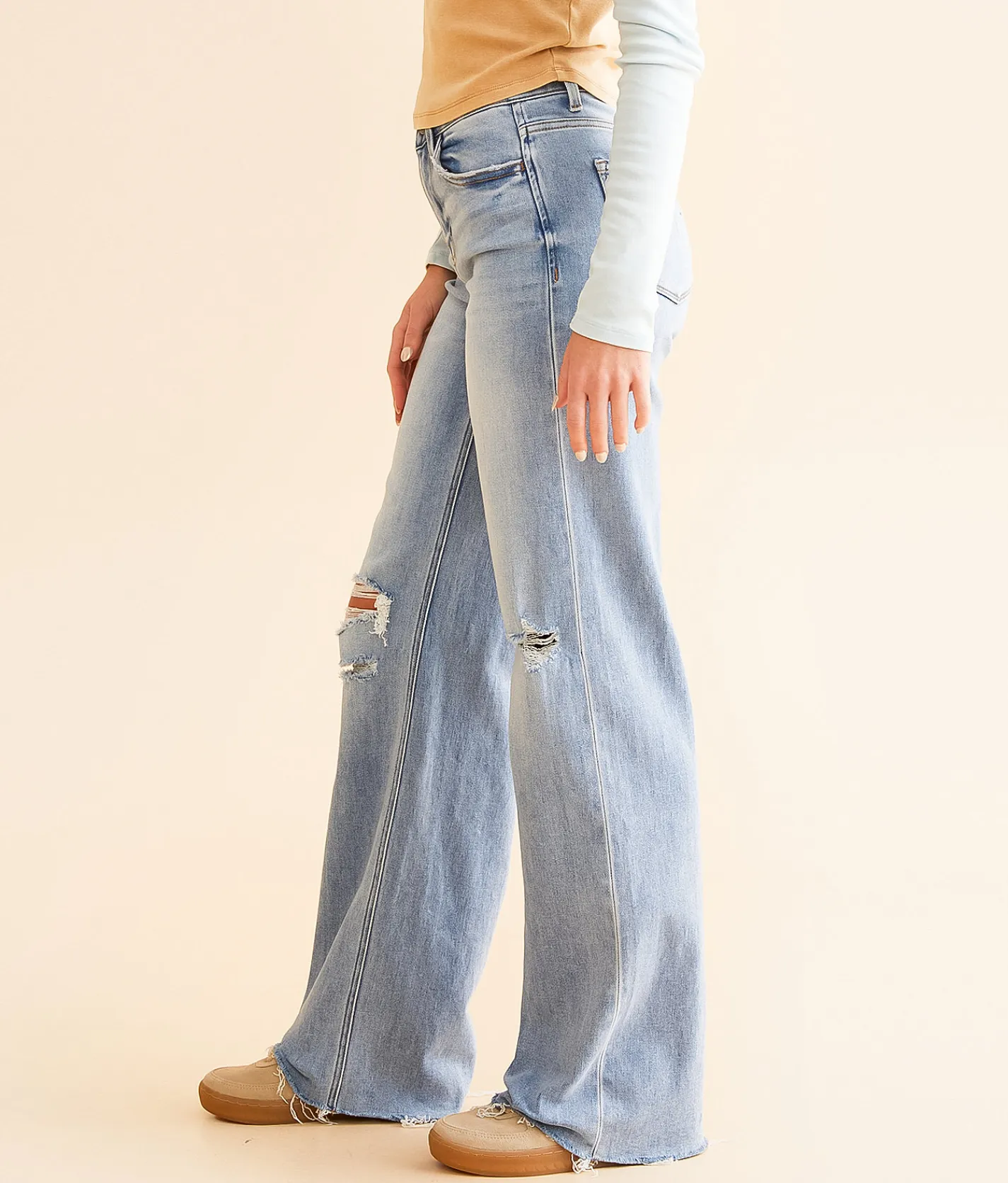 Flying Monkey Baggy Wide Leg Stretch Jean Outer Space Online